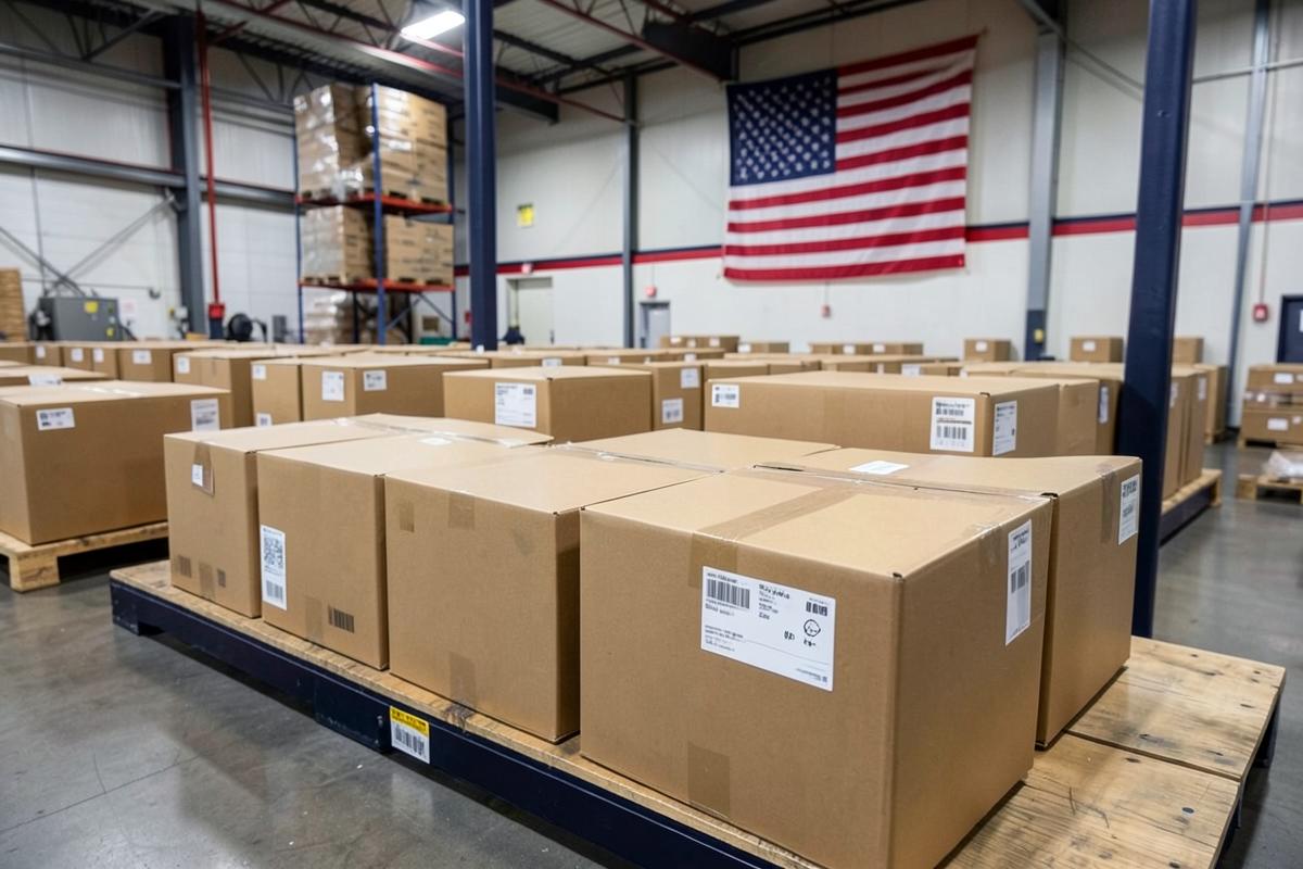Discreet tracked parcels in a US fulfillment warehouse